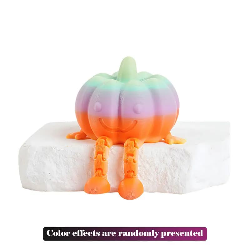 Amusant 3D imprimé Halloween citrouille homme articulations mobiles mignon créatif décor de bureau d