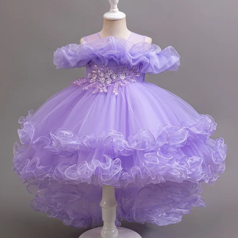 Robe de Princesse à Paillettes pour Fille, Tenue de Mariage, de Noël, de ixd'Anniversaire, Douce et 