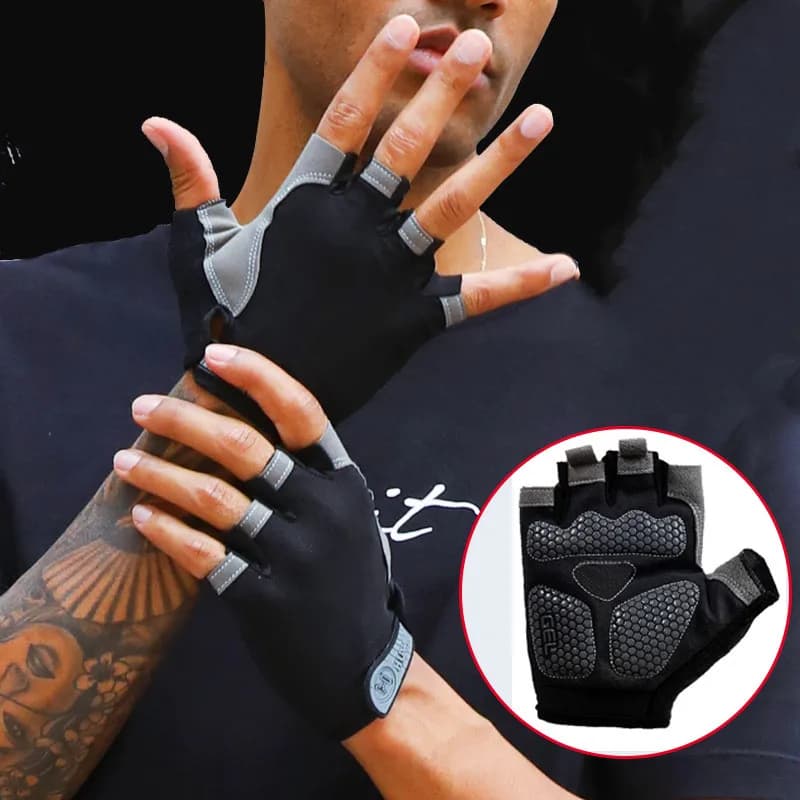 Gants de sport coordonnants et respirants pour homme et femme, accessoire d'entraînement sans doigts