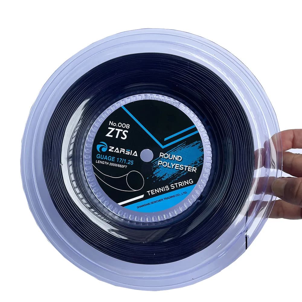 1 grande bobine ZARSIA 4G corde de raquette de Tennis en Polyester 1.25MM cordes de Tennis rondes li