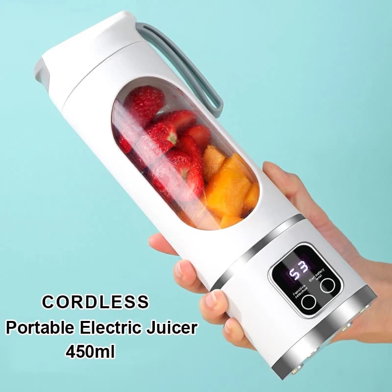 Presse-agrumes électrique Portable de 450ml, Mini presse-agrumes de voyage USB, mélangeur de Smoothi