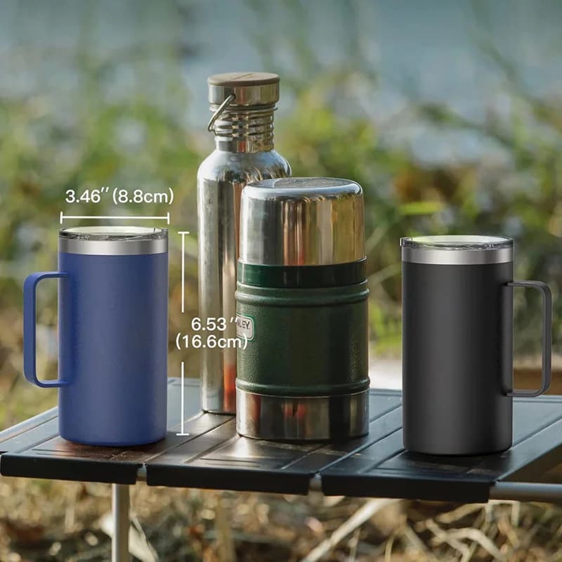 Tasse à café en acier inoxydable de 680ml, Thermos anti-fuite, flacon thermique de voyage sous vide,