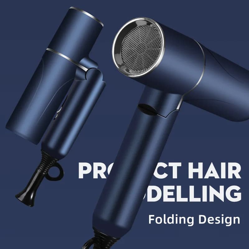 Vente chaude professionnel sèche-cheveux Ion négatif haute puissance lumière bleue pliable électriqu