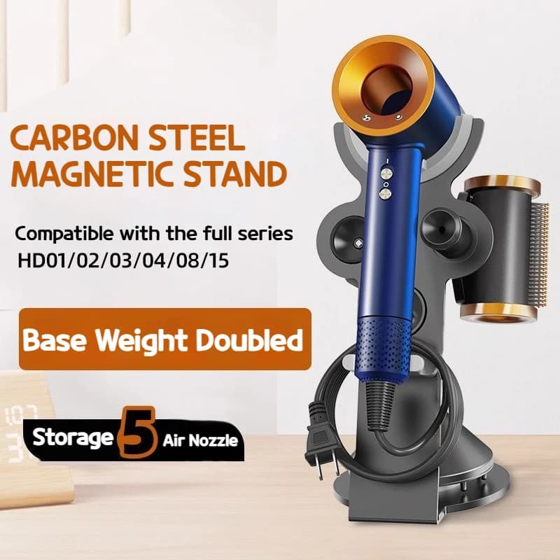 Support de sèche-cheveux pour Dyson, support en alliage d'aluminium supersonique, support noir améli