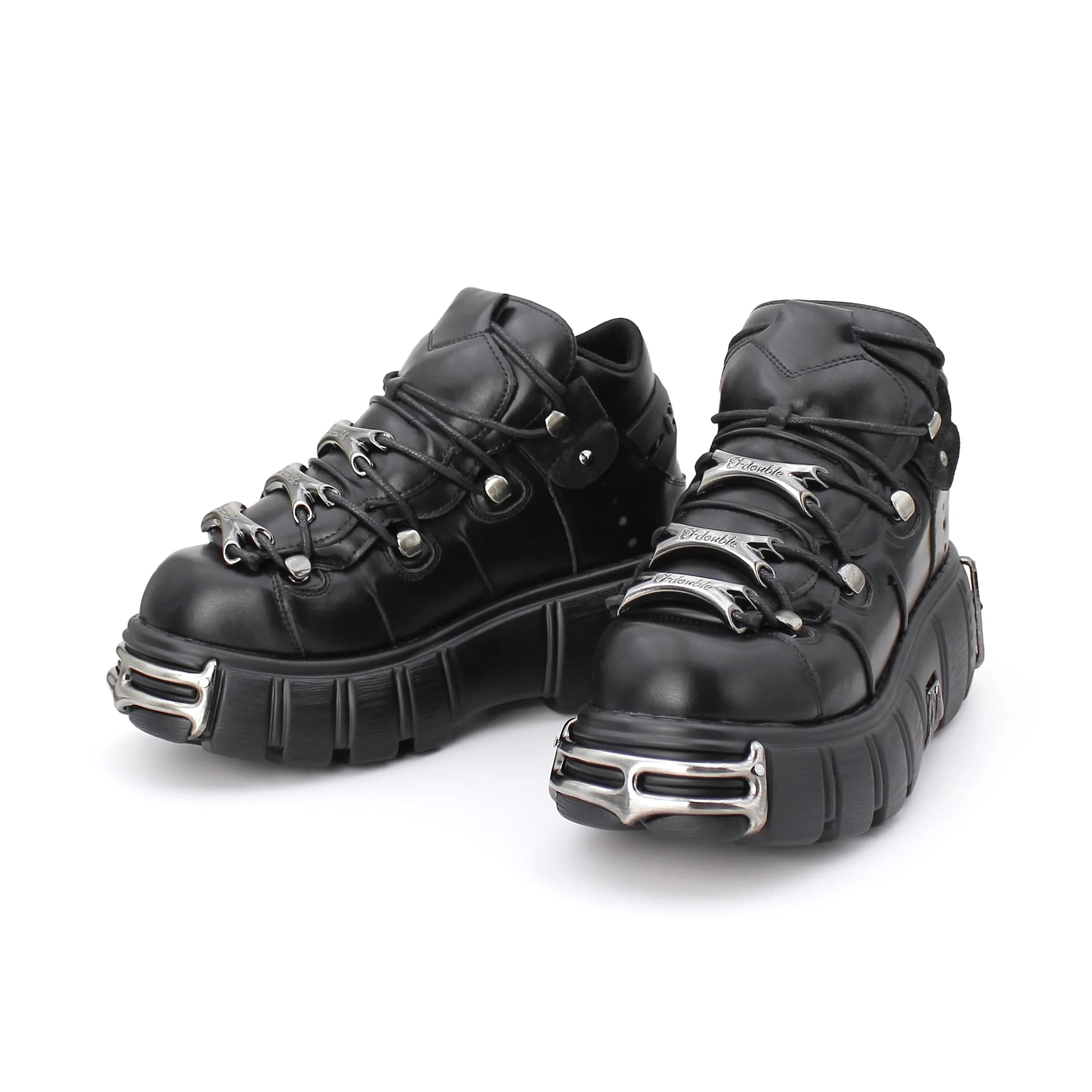 Chaussures à lacets pour femmes, nouveau Style Punk, hauteur du talon de 6CM, chaussures à plateform