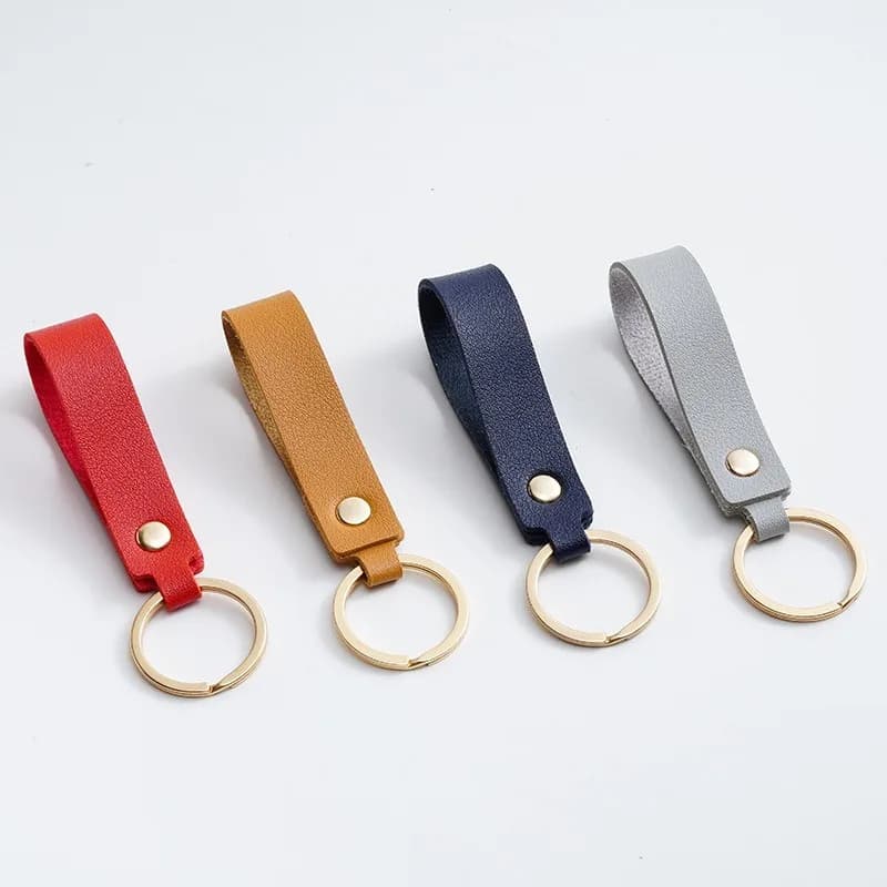 Porte-clés en cuir PU, 8 couleurs, cadeau d'affaires adapté aux hommes et aux femmes, sangle de clé 