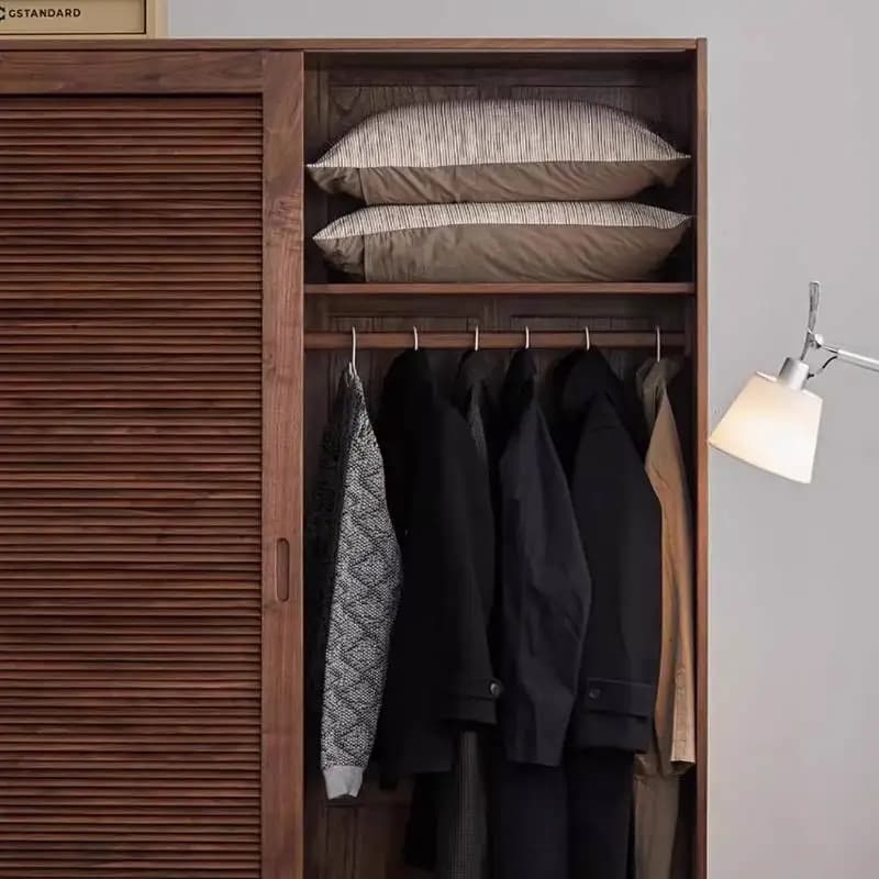Tiroir marron armoires brillant pas cher européen gain de place armoires rangement chambre en bois A