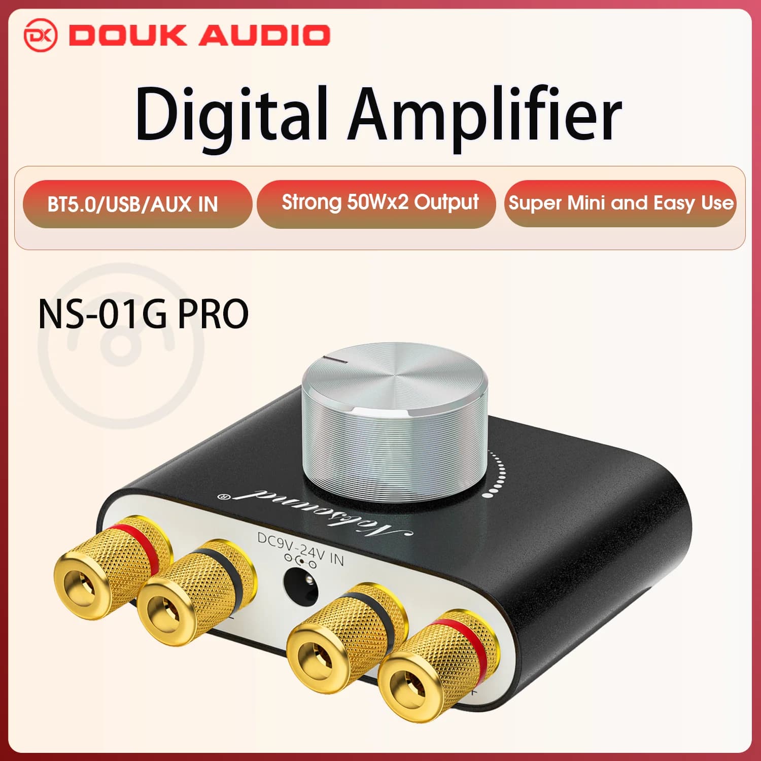Douk Audio HiFi Bluetooth 5.0 amplificateur de puissance Mini TPA3116 numérique classe D bureau ampl