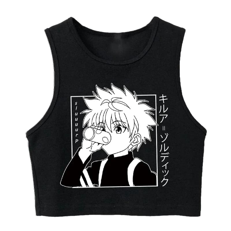 T-shirt Hunter X Hunter années 90 pour femmes, haut court, Harajuku Killua, Hisoka, Manga Y-Y2k