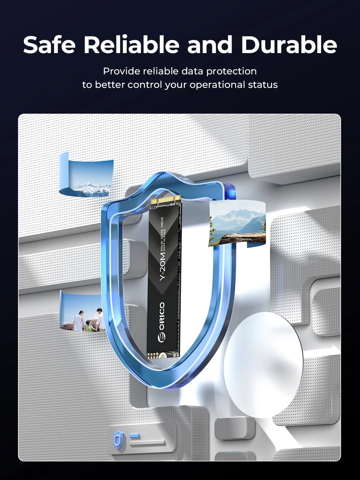 ORICO-Disque dur à semi-conducteurs Y20M M.2 SATA SSD, 1 To, 2 To, 4 To, M.2 NGFF SSD 500 Mbps, M.2 