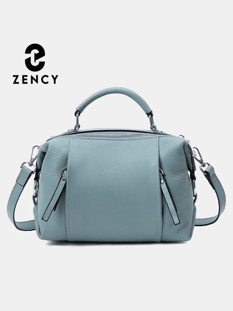 Zency – sac en cuir véritable pour femmes, fourre-tout Simple de haute qualité, petit sac à main Vin