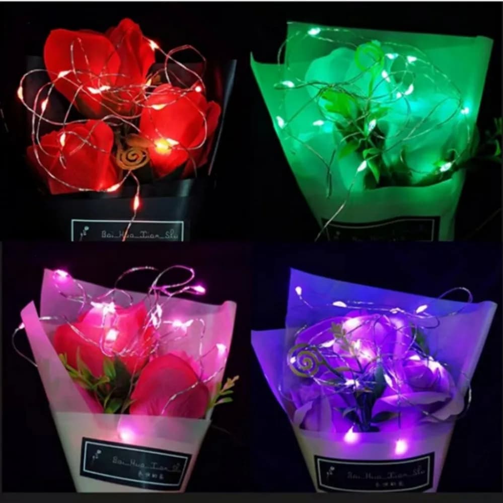 Avec batterie LED guirlandes lumineuses cuivre argent fil guirlande lumineuse étanche fée lumières d