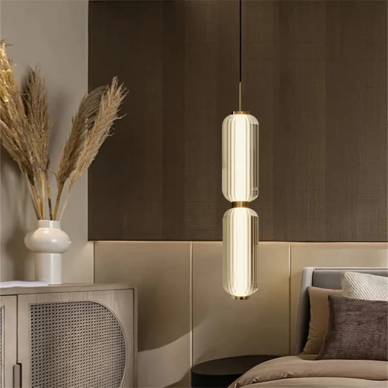 Lampe Suspendue Minimaliste en Verre de Style Rétro Américain, Luminaire Artistique Idéal pour un Re