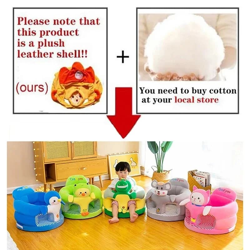 Housse de siège de Support de canapé pour bébé, mignonne, en peluche, pour apprendre à s'asseoir, ch
