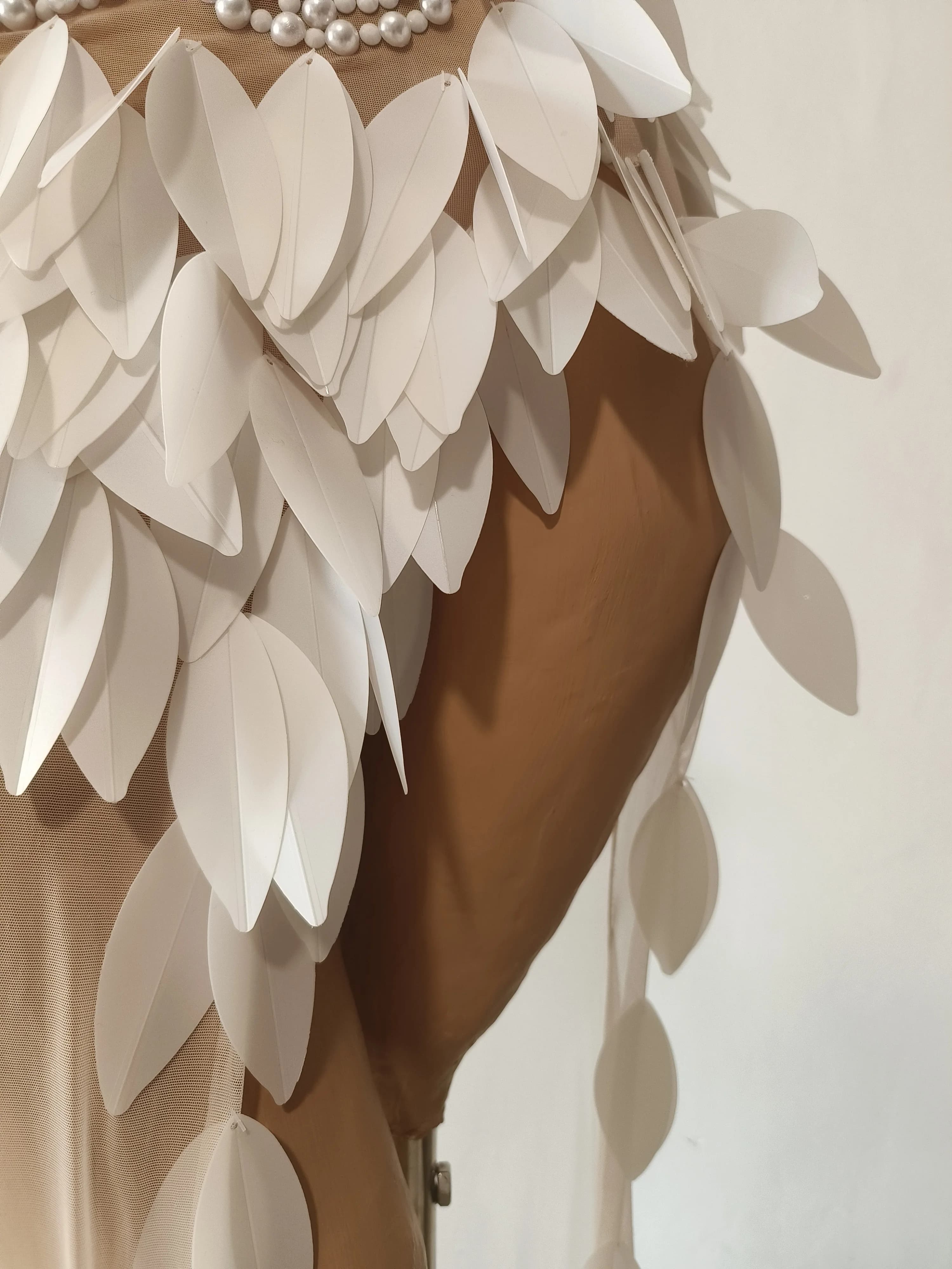 Robe Maxi transparente en maille sans bretelles, élégante, perles brillantes, pour femmes, fête d'an