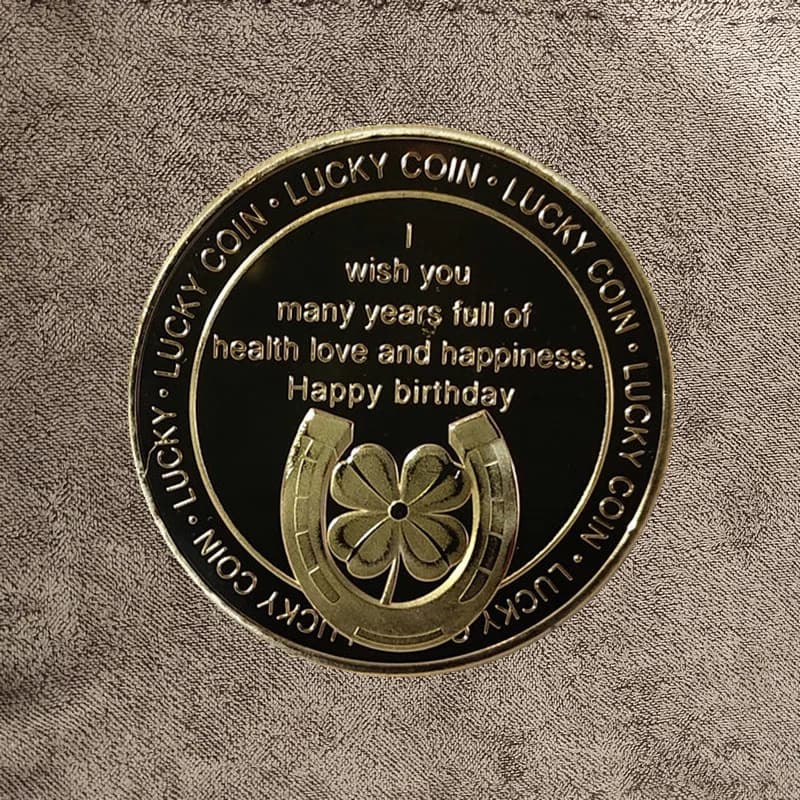Pièce de Collection porte-bonheur joyeux anniversaire, pièces commémoratives, cadeau d'anniversaire,