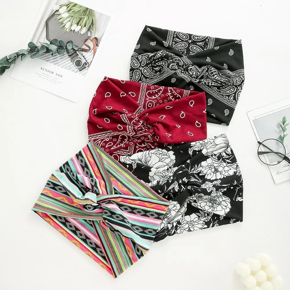 Bandeaux de sauna larges torsadés pour femmes, Turban d'entraînement, Bandeau, Accessoires pour chev