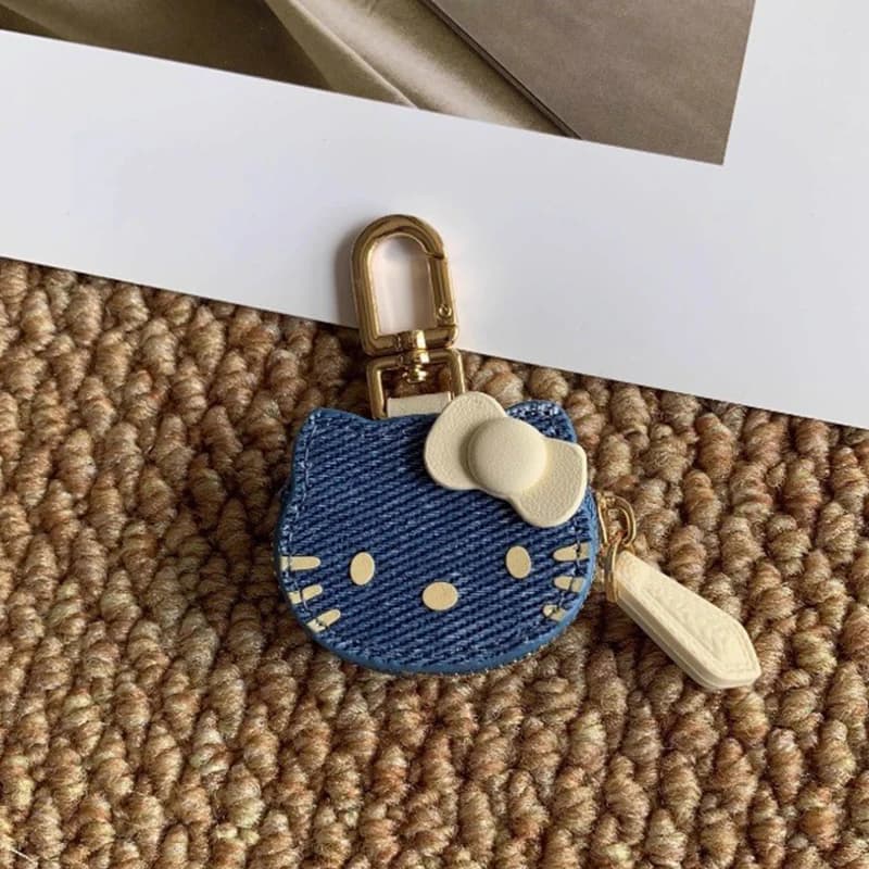 Porte-clés HelloKitty Manga personnalisé en cuir, pendentif pour sac, accessoires de mode, cadeau d'