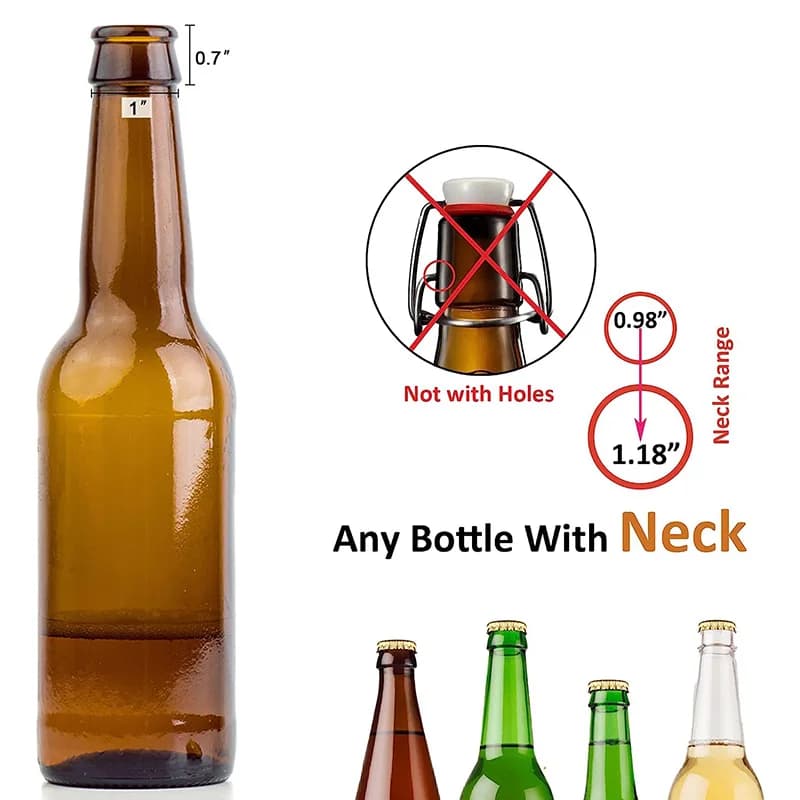 Bouchon de bouteille en verre de qualité alimentaire, bouchon à bascule, remplacement HI, bière mais