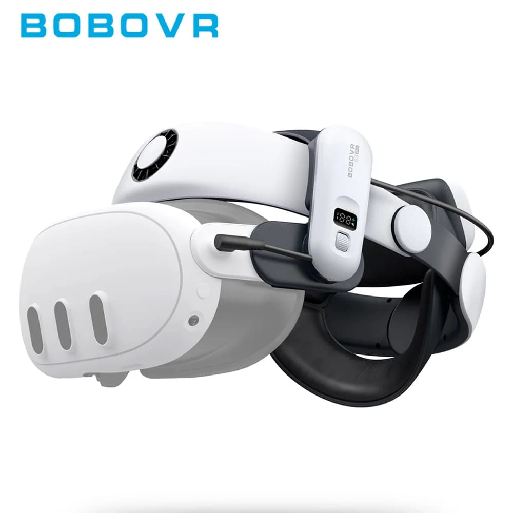 BOBOVR-Sangle de tête pour Meta Quest 3 et Quest 3S, S3 Pro, batterie 10000mAh, climatisation de têt