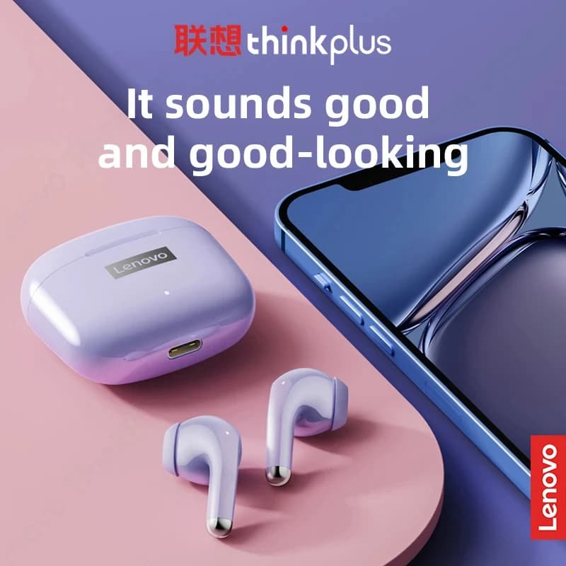 Choix Lenovo LP40 Pro sans fil Bluetooth 5.1 écouteur étanche sport casque HiFi stéréo casque étui b