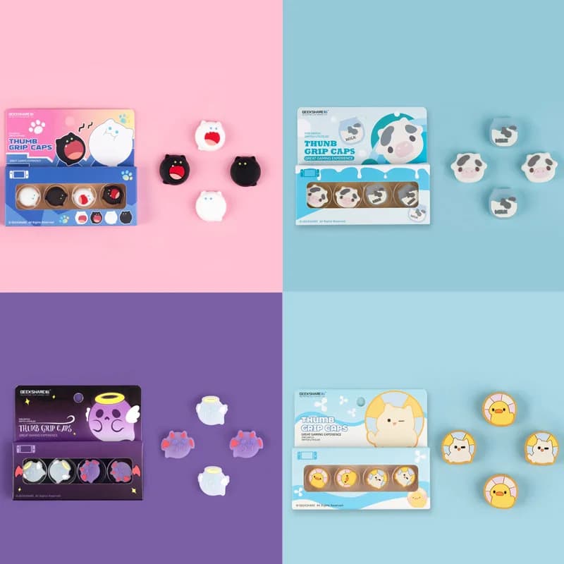 Super mignon Silicone souple Joycon pouce bâton poignée capuchon Joystick couverture pour interrupte