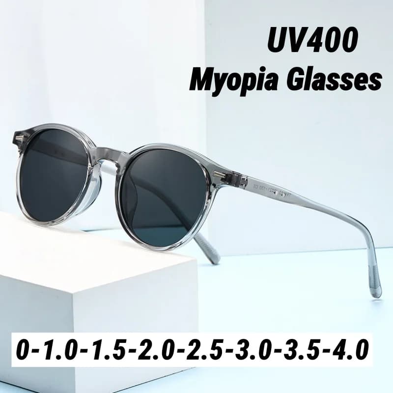 Lunettes de soleil rondes pour myopie, petite monture, rétro, marque de styliste, UV400, lunettes po