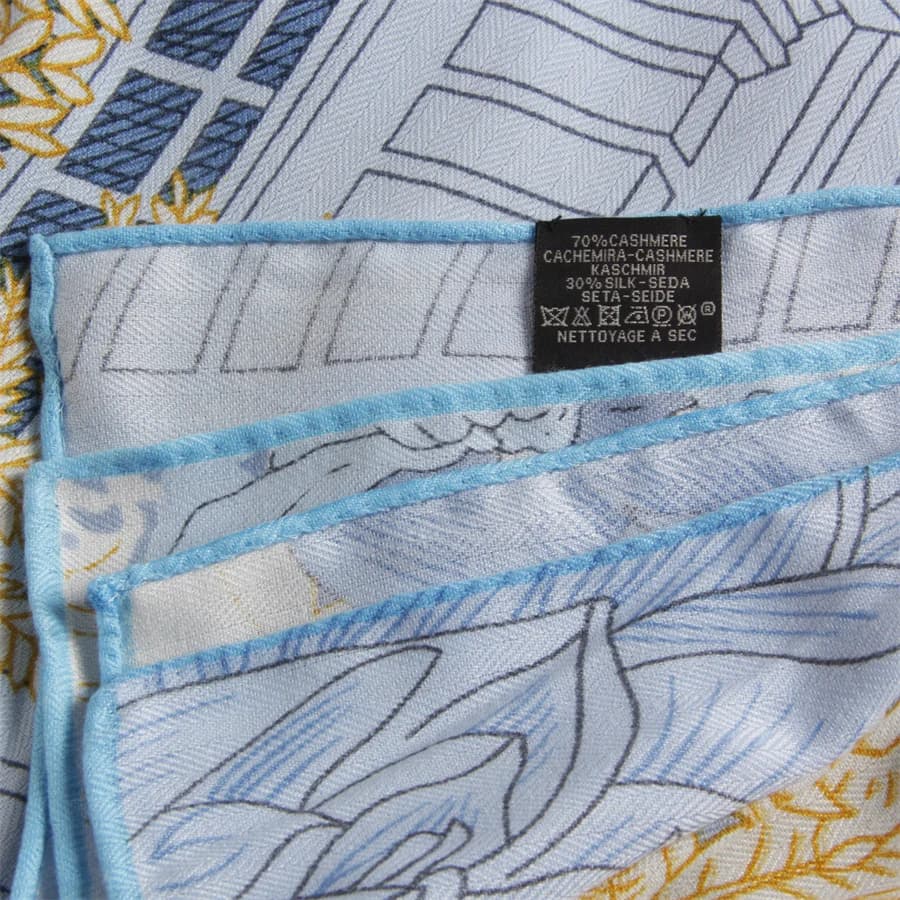 POBING foulard en cachemire de soie femmes châles roulés à la main imprimé forêt foulards carrés env