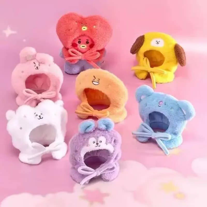 BT21 Kawaii DIY Cross Dressing Cooky Chimmy Shooky Cute Cartoon Rj Mang Koya Concert Light Set Doll 