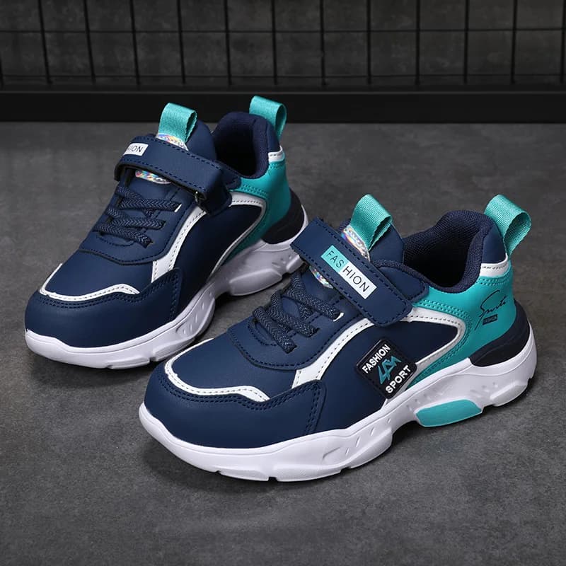 Chaussures d'automne et d'hiver pour enfants, chaussures de sport pour garçons, surface en cuir, res