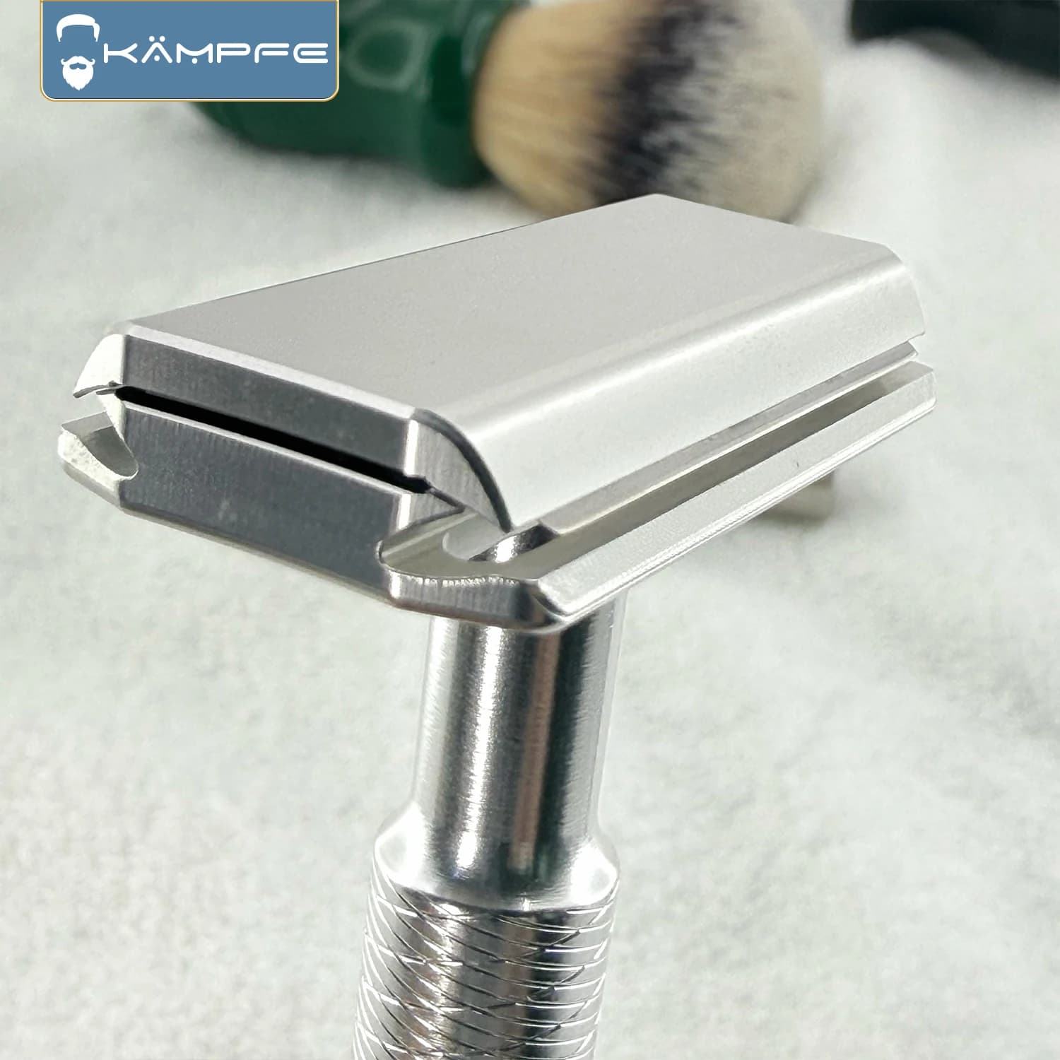 Rasoir de sécurité manuel Kampfe CNC avec 5 lames de rechange, outils de salon de coiffure, cadeaux 