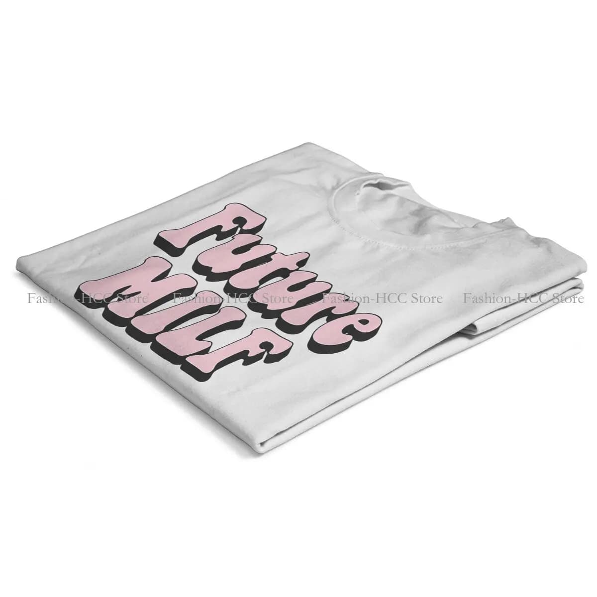 T-shirt en polyester imprimé Future Milf pour femme, streetwear décontracté cool