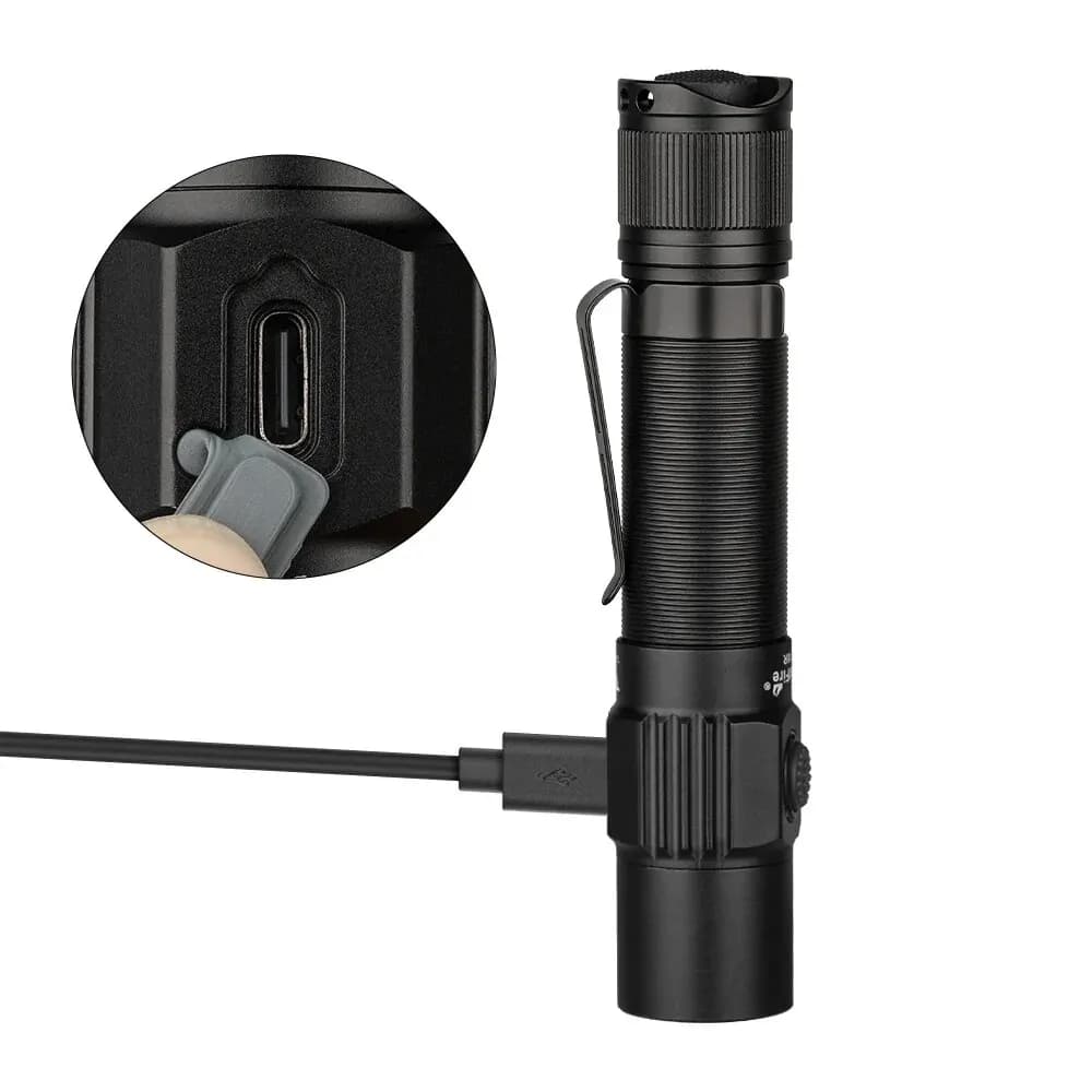 Olla fire-Lampe de poche T10R, 1800 lumens, type injuste C, aste par USB, 18650 LED, lampe militaire