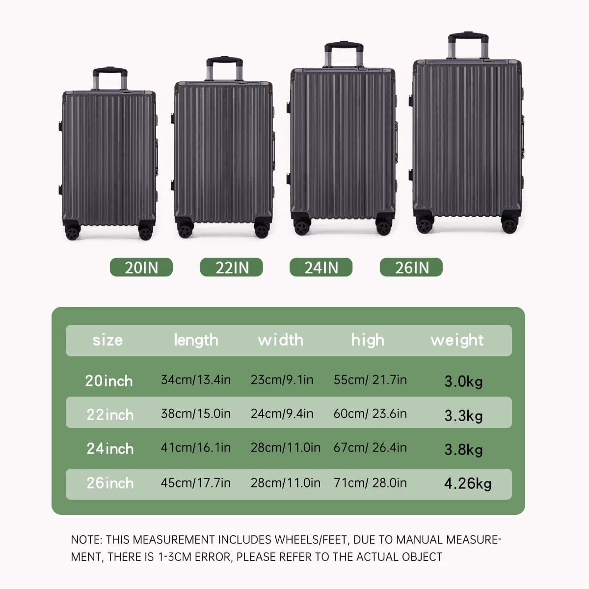 Valise à roulettes 20 24 26 28 pouces avec cadre en aluminium, valise de voyage USB à roulettes, ser