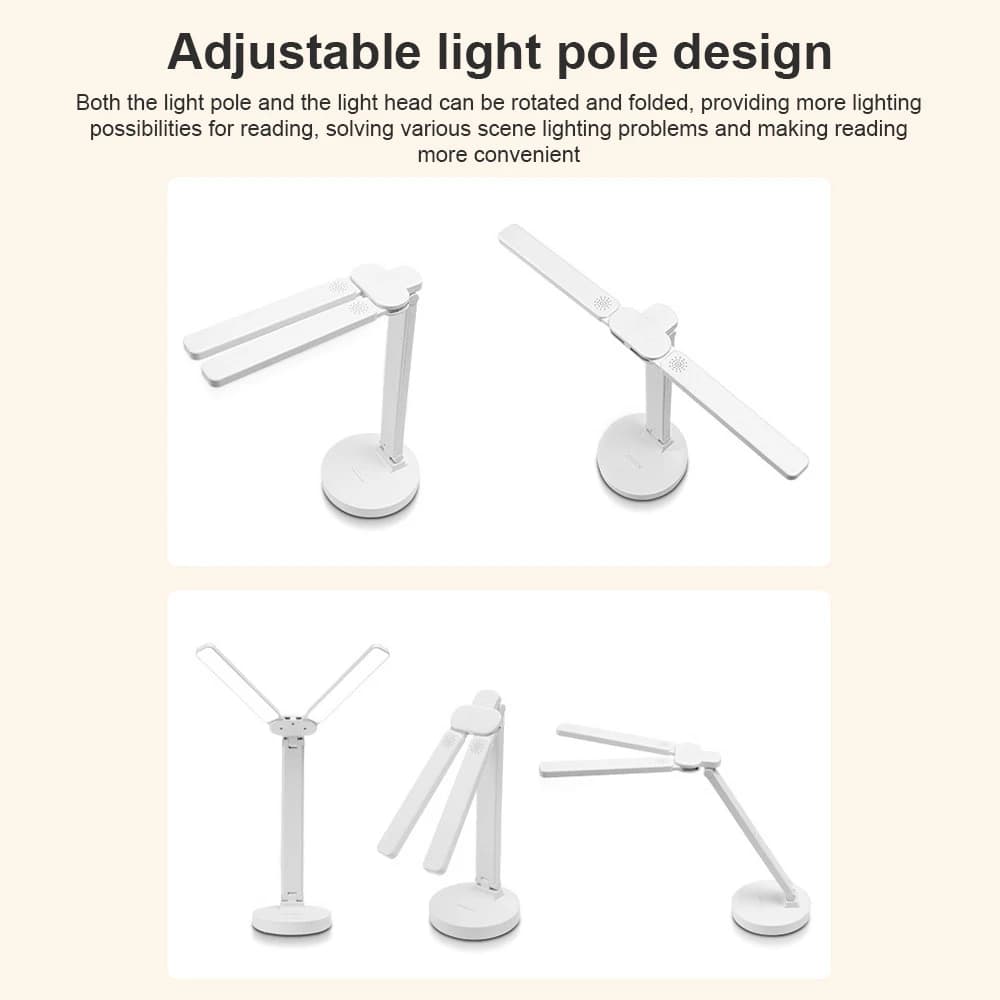 Lampe de bureau LED 3 niveaux Dimmable tactile veilleuse USB Rechargeable Protection des yeux lampe 