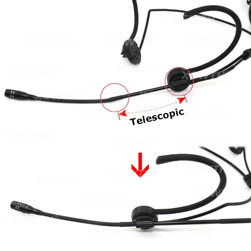 Müntret-Microphone à condensateur pour sauna, noir, hypercardioïde, pour Sennheiser Body Pack, jack 