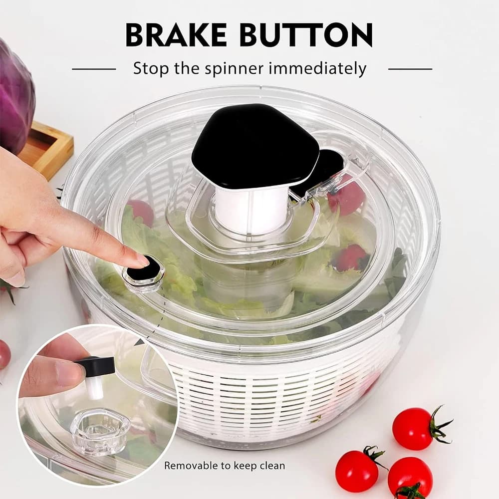 LMETJMA 6.3 QT molette à salade grand séchoir à laitue Spinner à une main presse facile grand séchoi