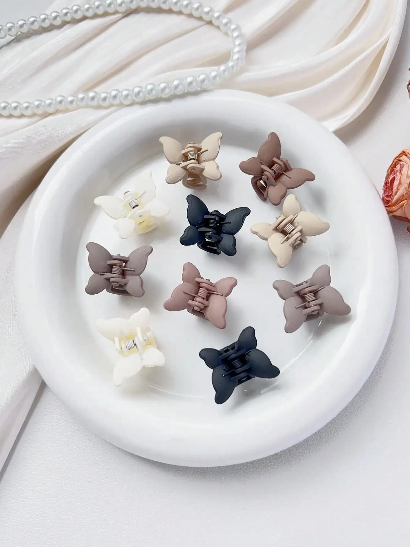Ensemble de Mini pinces à cheveux papillon pour femmes et filles, 10 pièces, forte adhérence pour ch