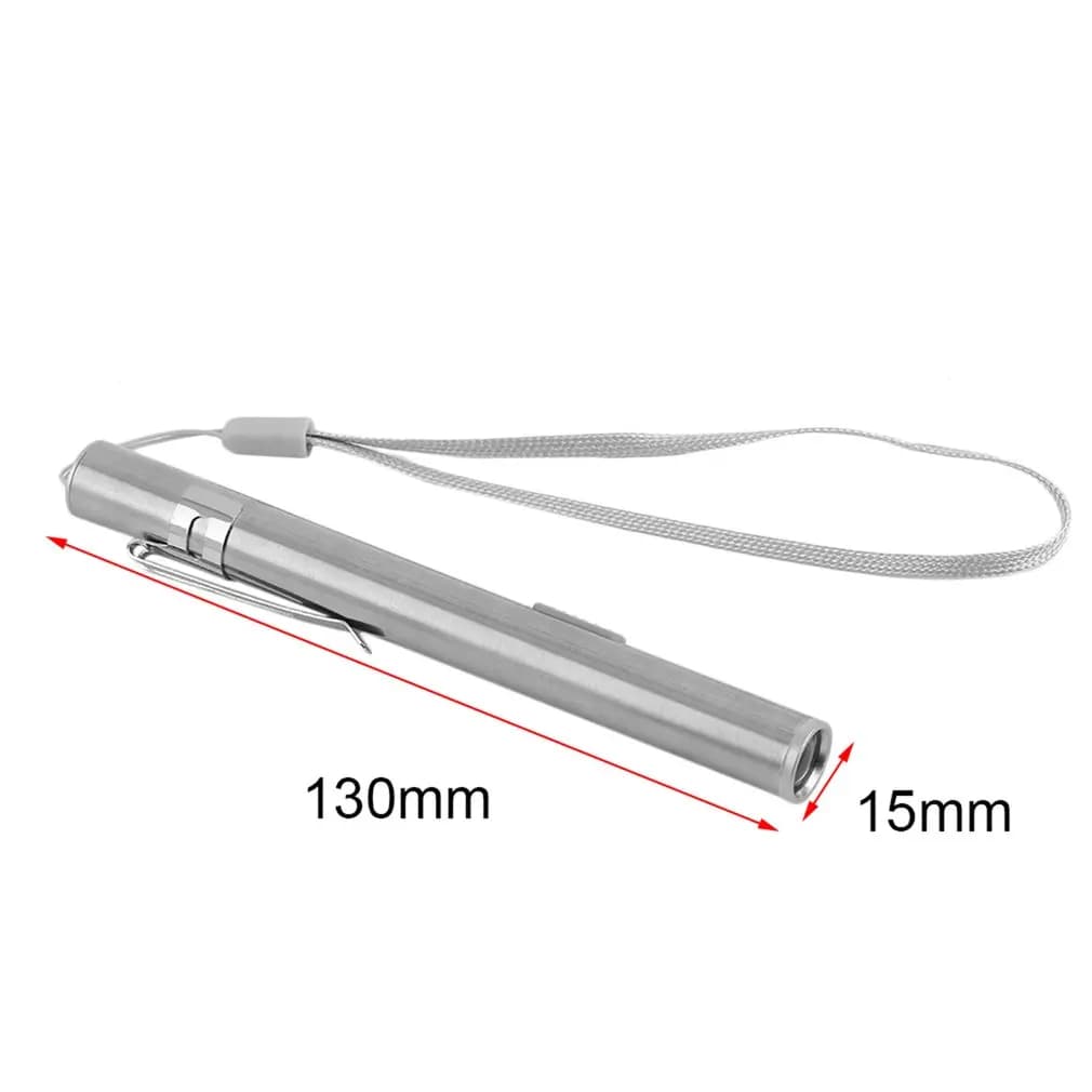 Mini lampe de poche médicale portable aste par USB avec pince en acier inoxydable, lampe torche LED 