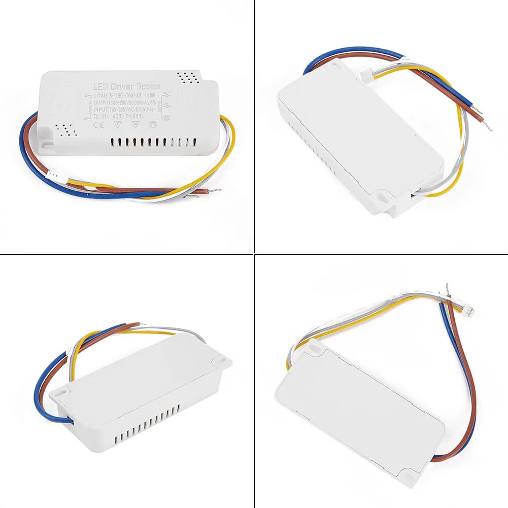 Adaptateur de pilote LED 3 couleurs, 8-24W 20-40W 30-50W 40-60W 50-70W pour éclairage LED, remplacem