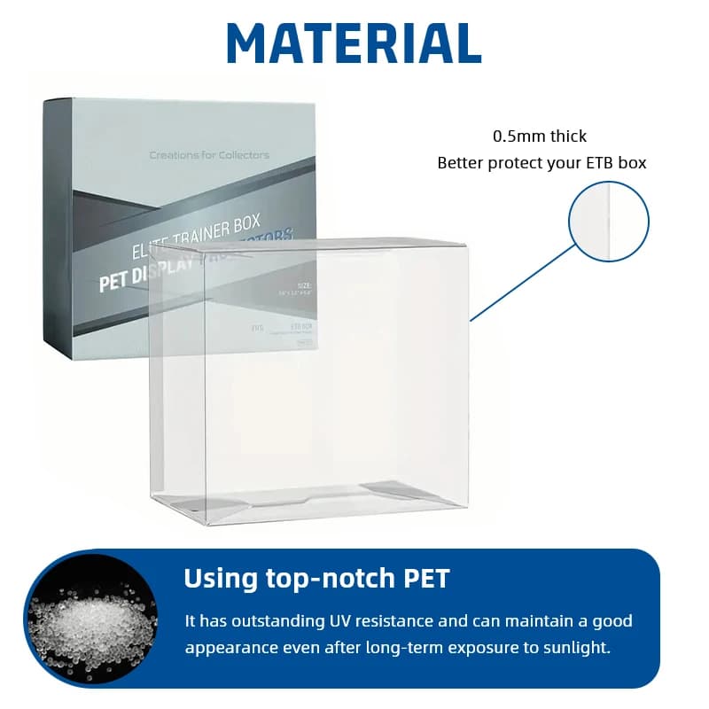 Emballage 5/10 : housse de protection ETB en plastique PET adaptée aux boîtes de formation d'élite