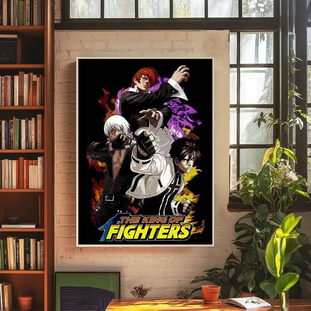 Affiches vintage classiques Game T-The King Of Fighters, impressions sur papier blanc, affiches arti