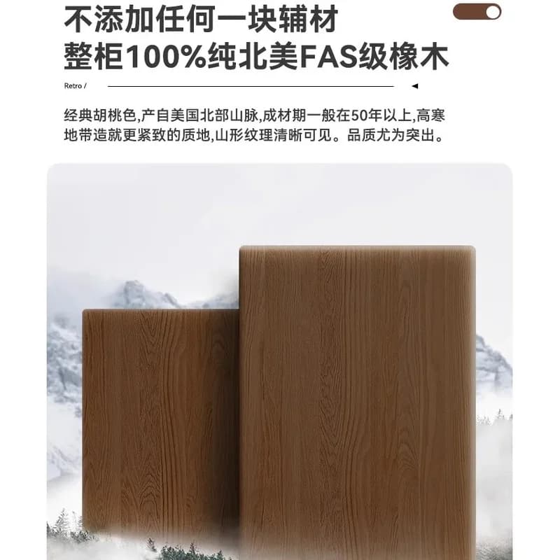Armoire moderne coulissante en bois massif, finition noyer naturel, pour placards d'assemblage de ch