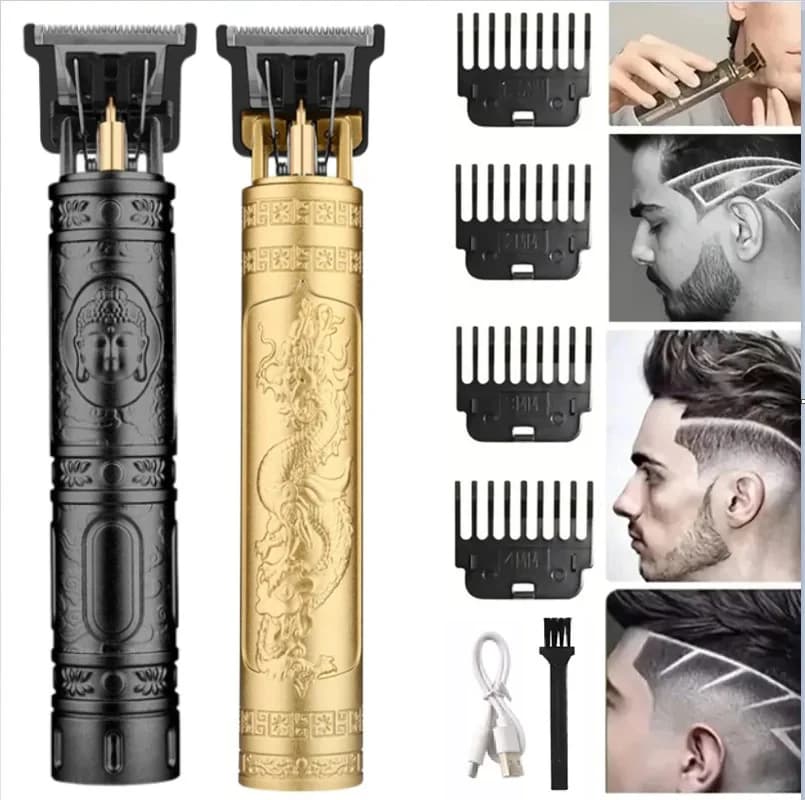 Rasoir électrique Vintage pour barbier, Machine de coupe de cheveux sans fil, chargeur USB, tondeuse
