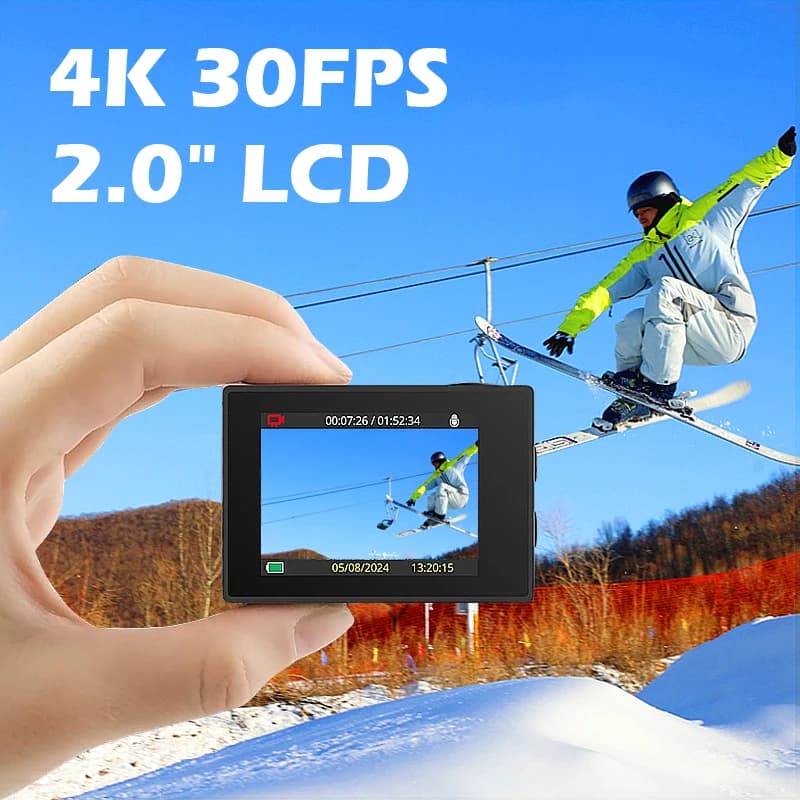 SJCAM SJ4000 caméra d'action aérienne avec vidéo 4K 30M étanche 2.4G WiFi caméra de sport caméra d'a