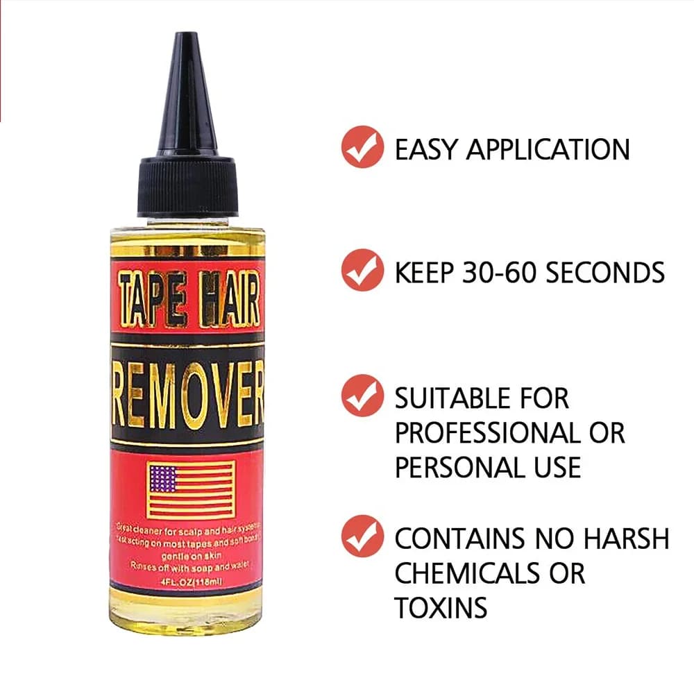 Dissolvant de ruban adhésif pour extensions 118ML, dissolvant de colle pour perruque à action rapide