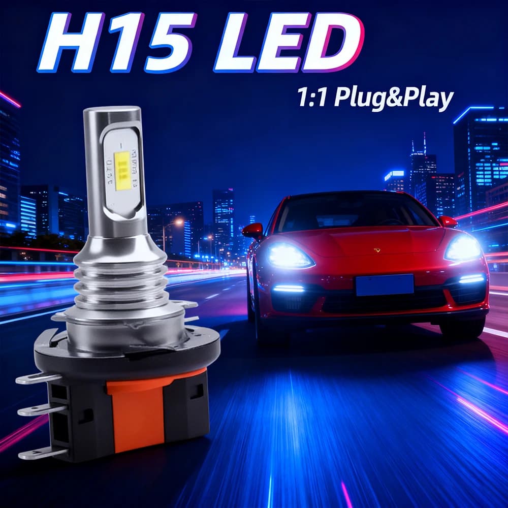 2 ampoules LED H15 blanches 90W 30000LM CSP, feux de voiture pour Audi Mercedes Benz Volkswagen Golf