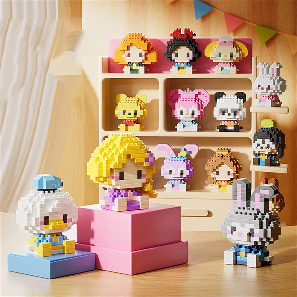 Blocs de construction, jouets de poupées, jeux éducatifs DIY, jeux de dessins animés, jeux d'anime, 