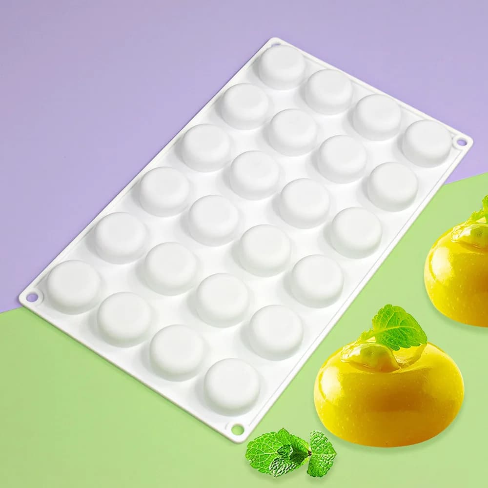 Mousse à gâteau plat et rond en Silicone, 7 Options, moule à savon, bricolage, chocolat, Dessert, Pu