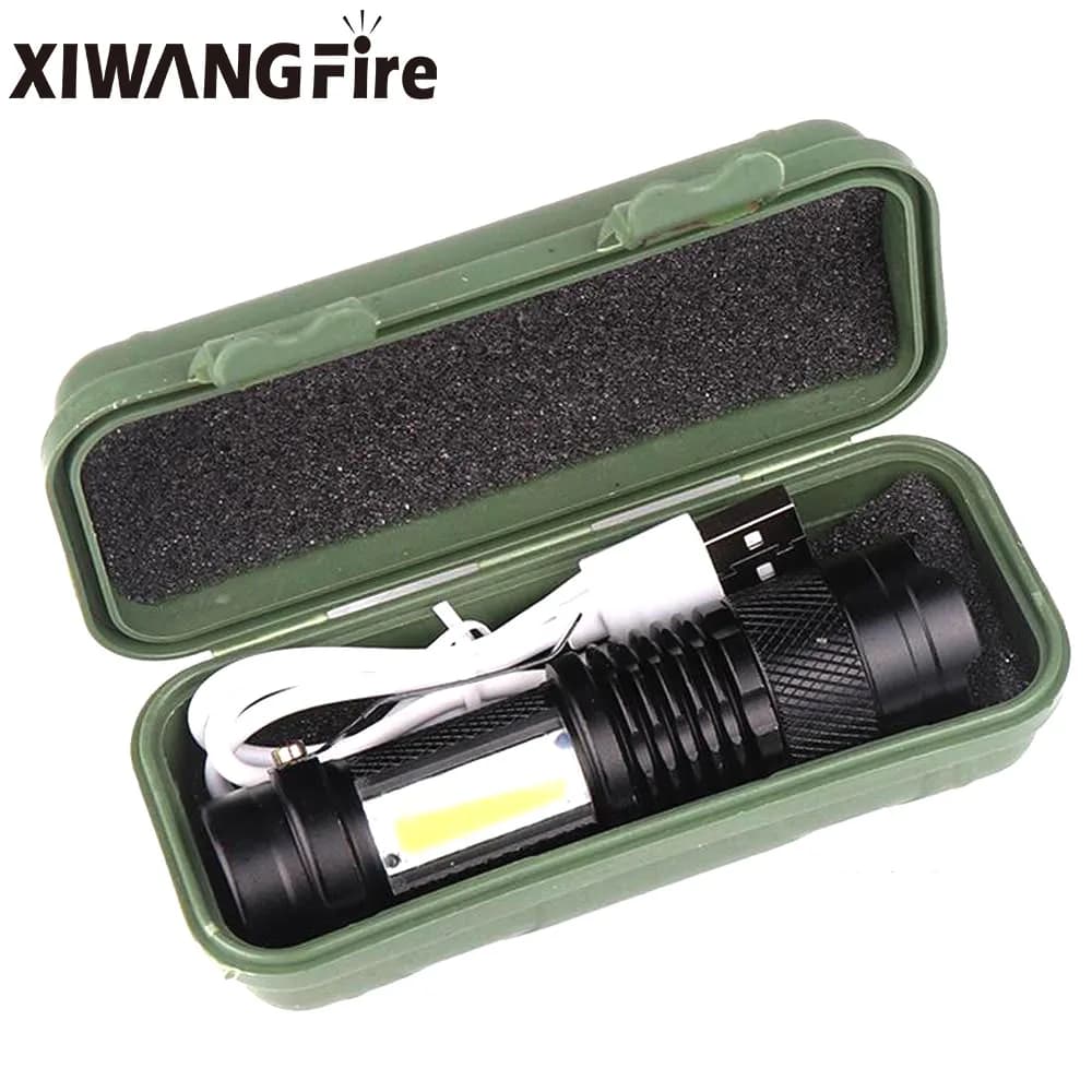Batterie intégrée XP-G Q5 LED Zoom Focus Mini lampe de poche LED lampe torche lanterne réglable Penl